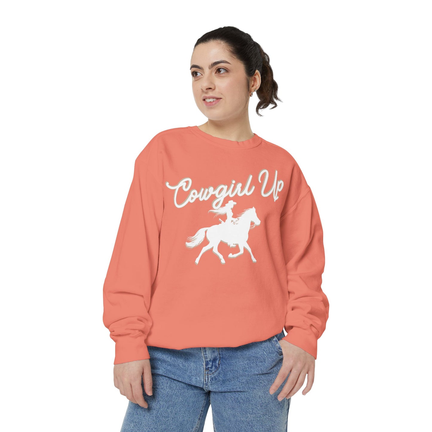 COWGIRL UP UNISEX Garment-Dyed Sweatshirt