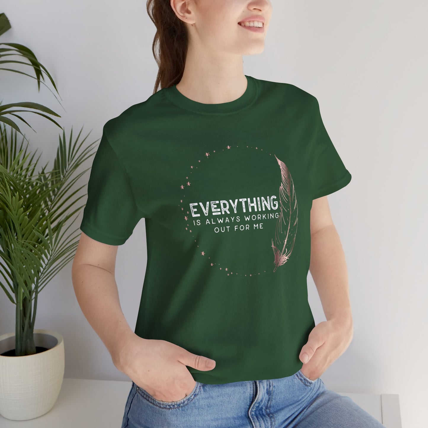 INSPIRED Everything is always ... Jersey Short Sleeve Tee