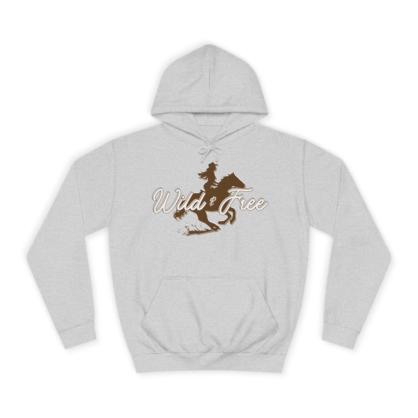 COWGIRL WILD AND FREE UNISEX College Hoodie