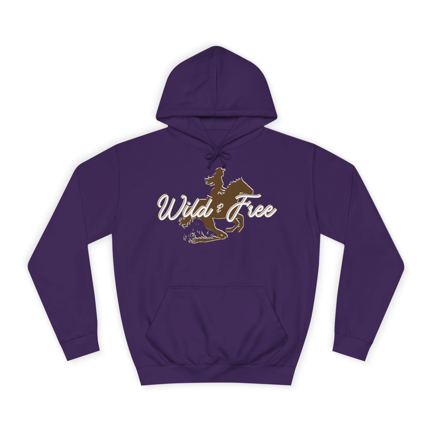 COWGIRL WILD AND FREE UNISEX College Hoodie