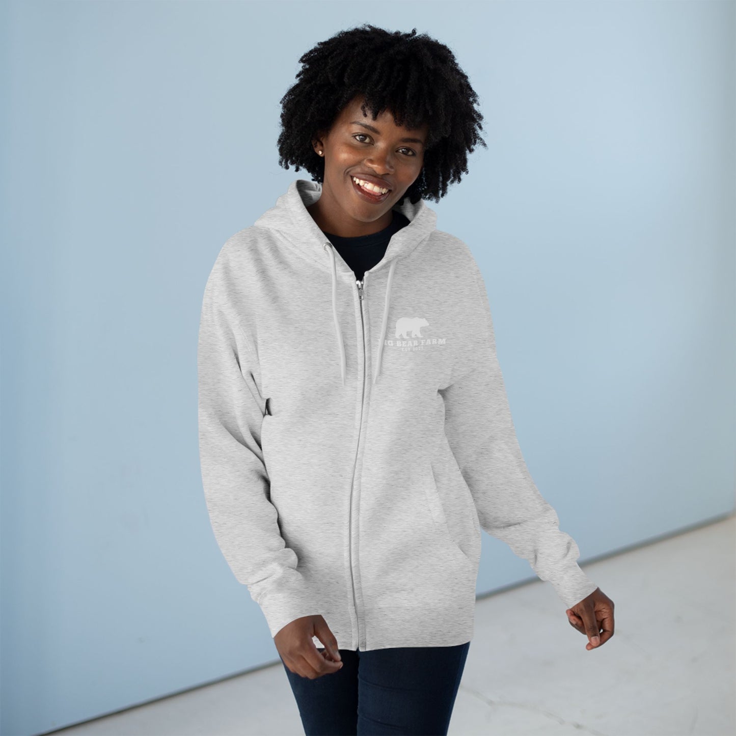 Big Bear Farm Cozy Unisex Zip Hoodie for Everyday Wear