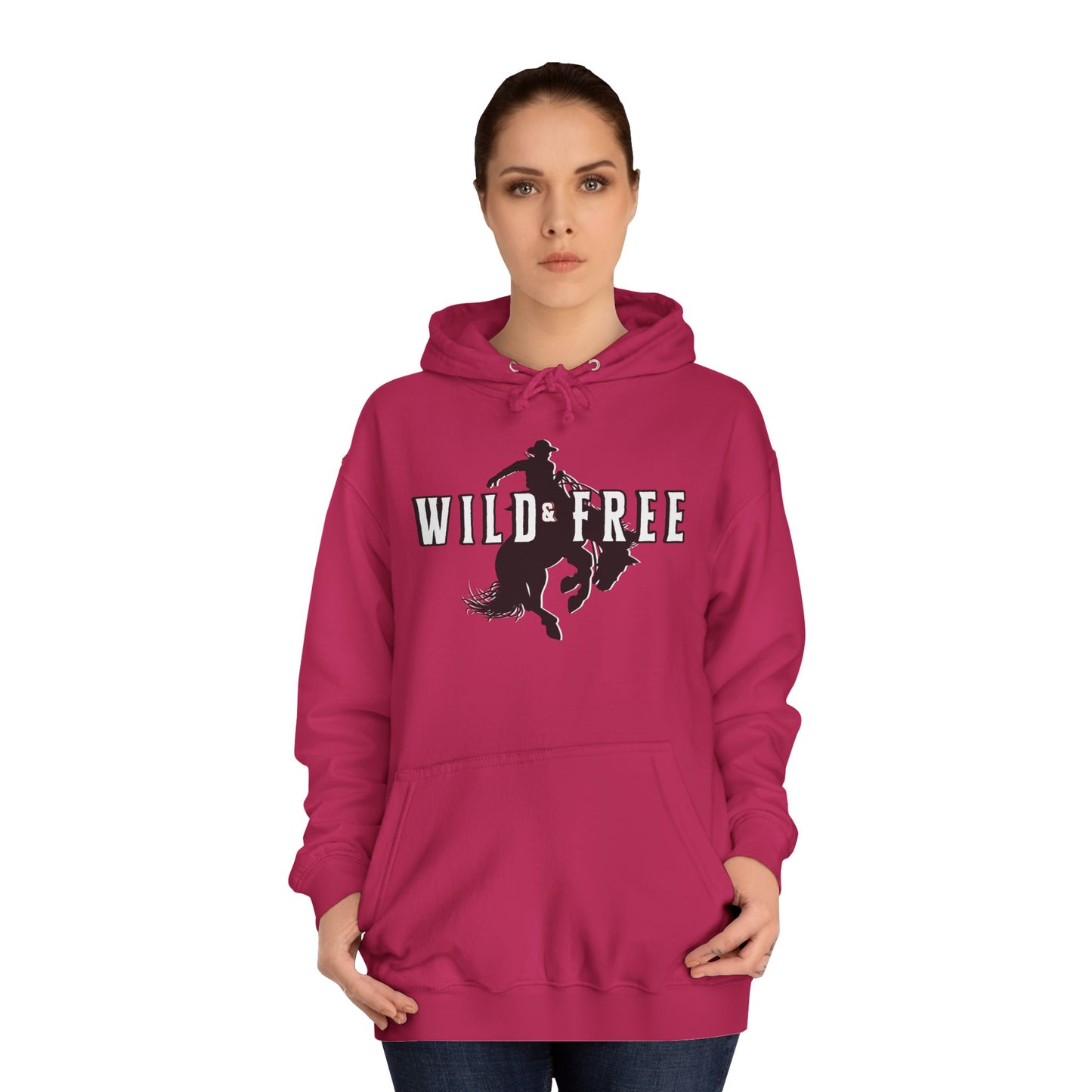 COWBOY WILD AND FREE B UNISEX College Hoodie