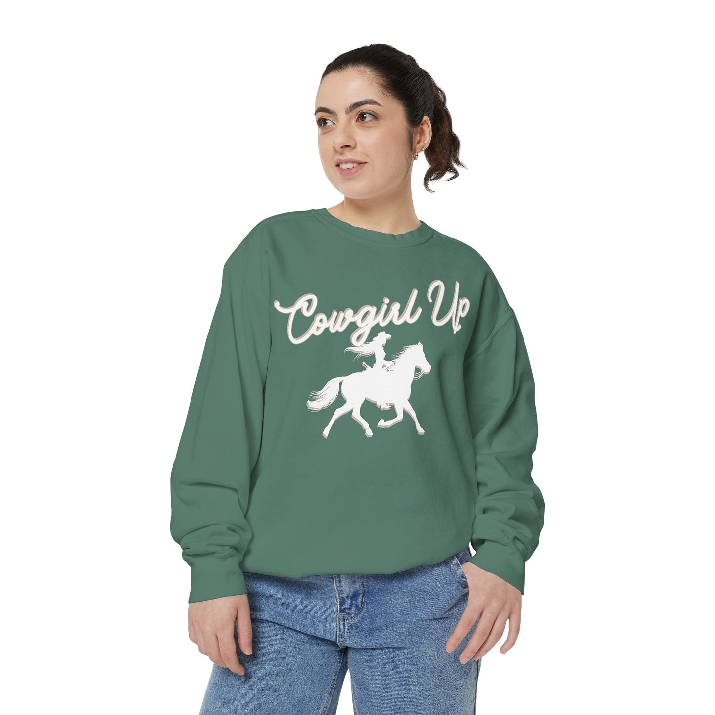 COWGIRL UP UNISEX Garment-Dyed Sweatshirt
