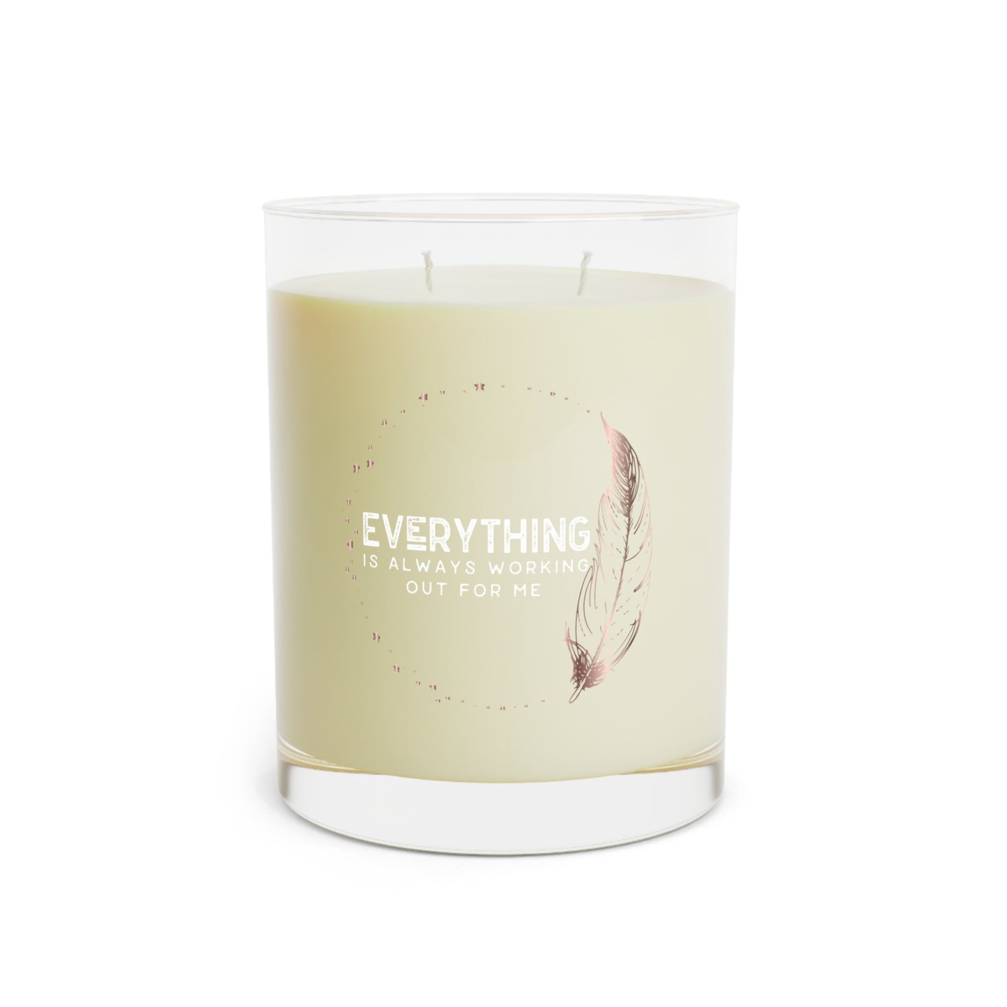 INSPIRED Everything Is Always Working Out For Me Scented Candle - Full Glass, 11oz
