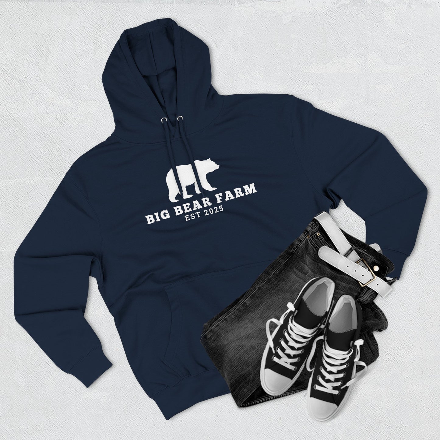 Fleece Hoodie - Big Bear Farm Love Land Design