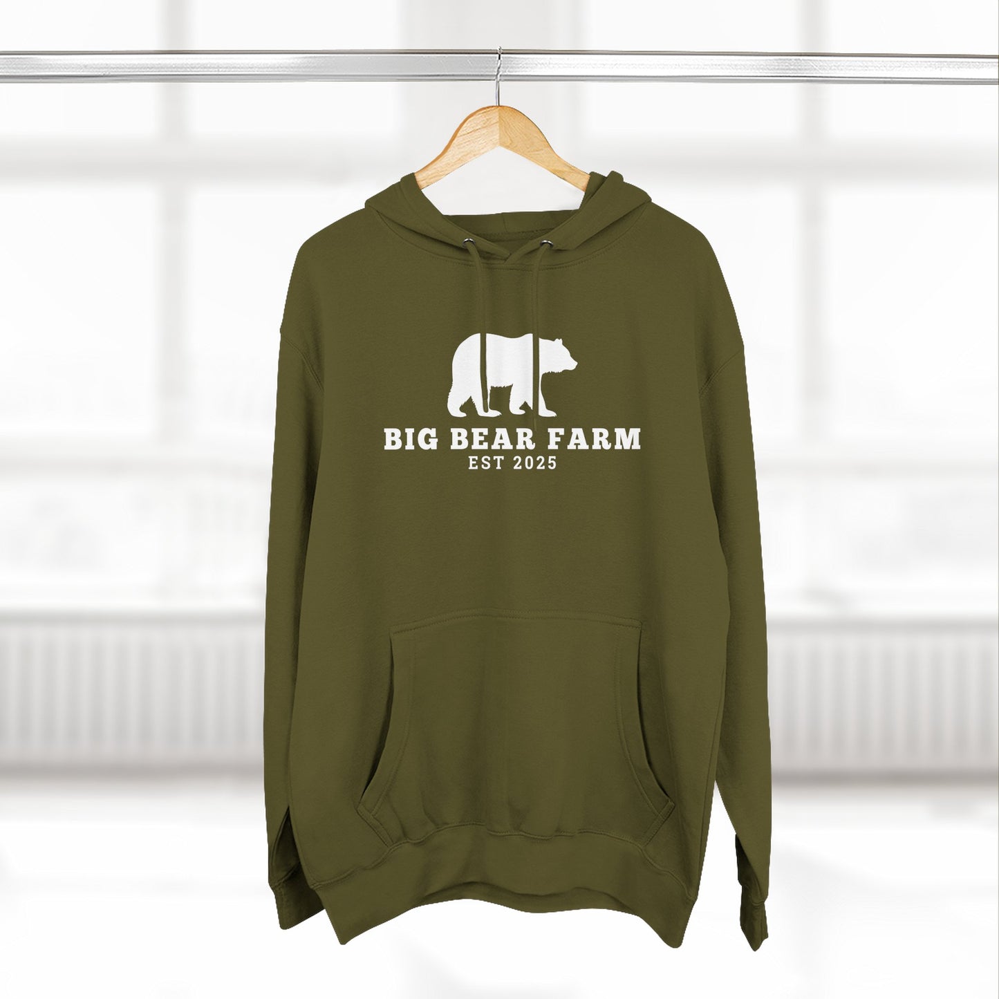 Fleece Hoodie - Big Bear Farm Love Land Design