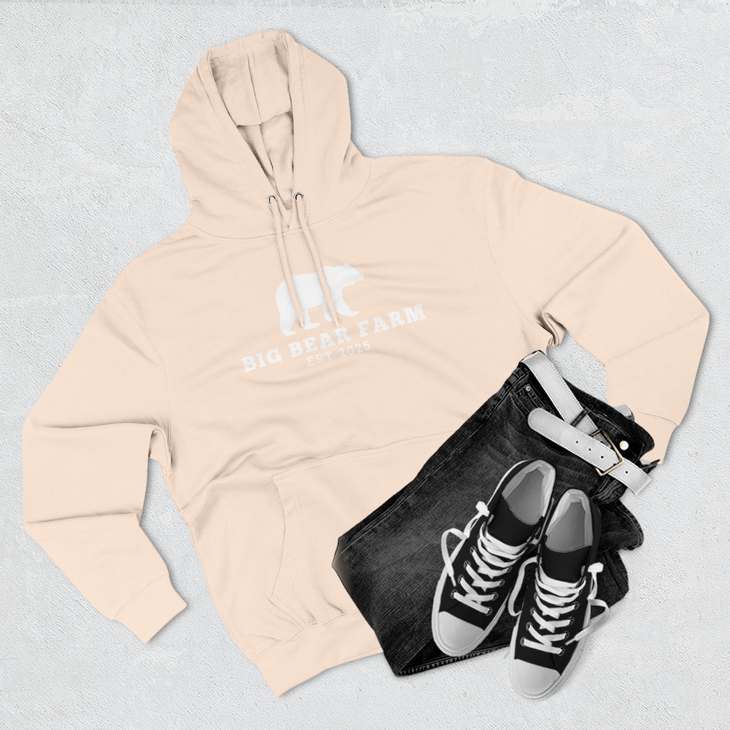 Fleece Hoodie - Big Bear Farm Love Land Design