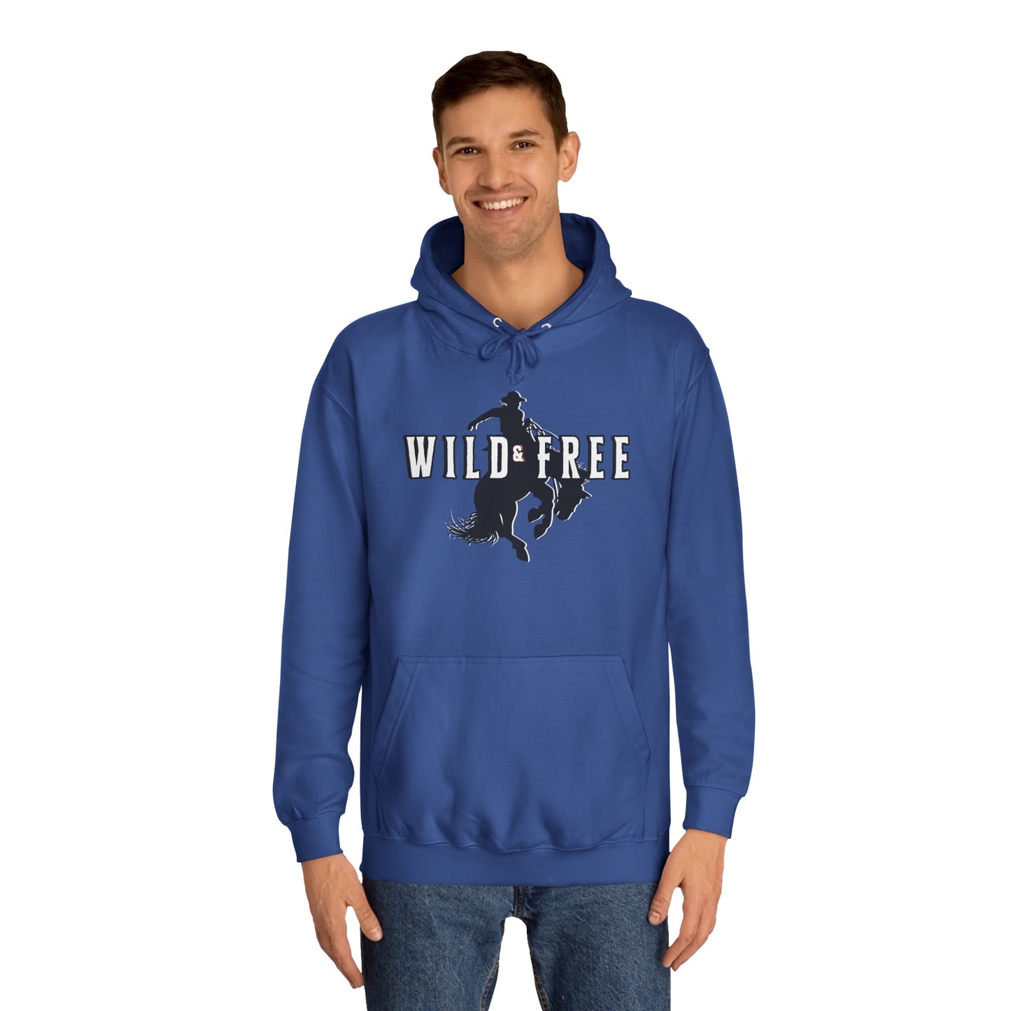 COWBOY WILD AND FREE B UNISEX College Hoodie
