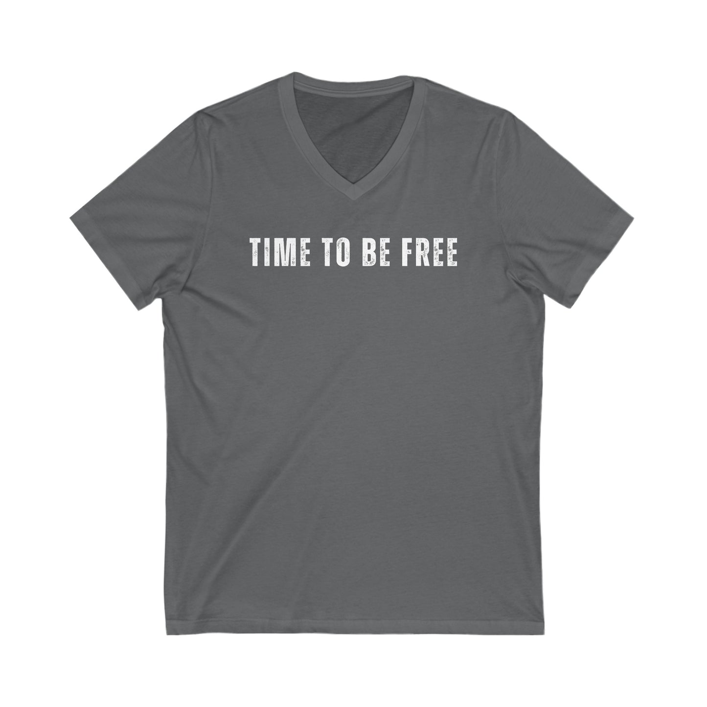 INSPIRED Time To Be Free UNISEX Jersey Short Sleeve V-Neck Tee
