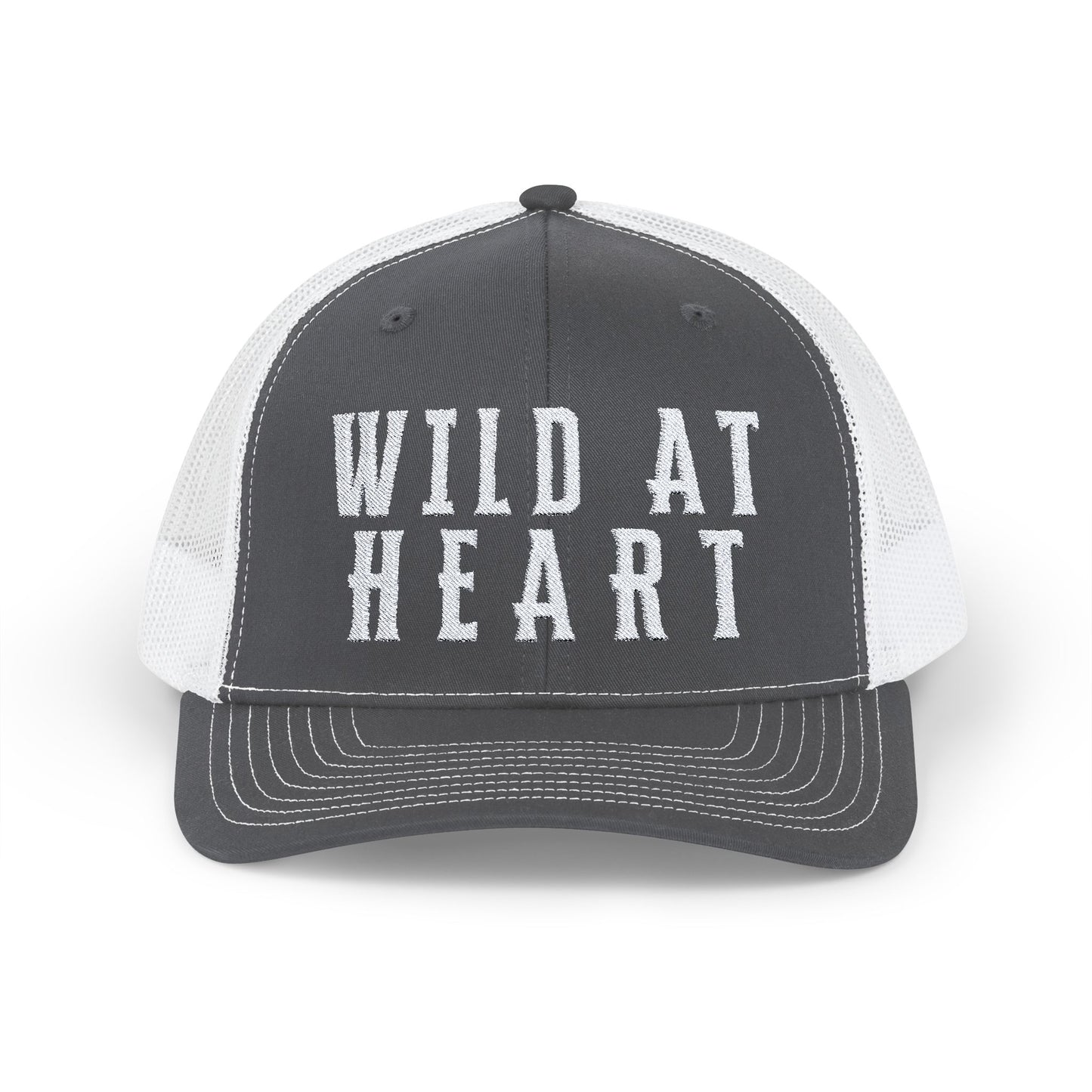 WILD AT HEART L O  Embroidered Snapback Trucker Cap