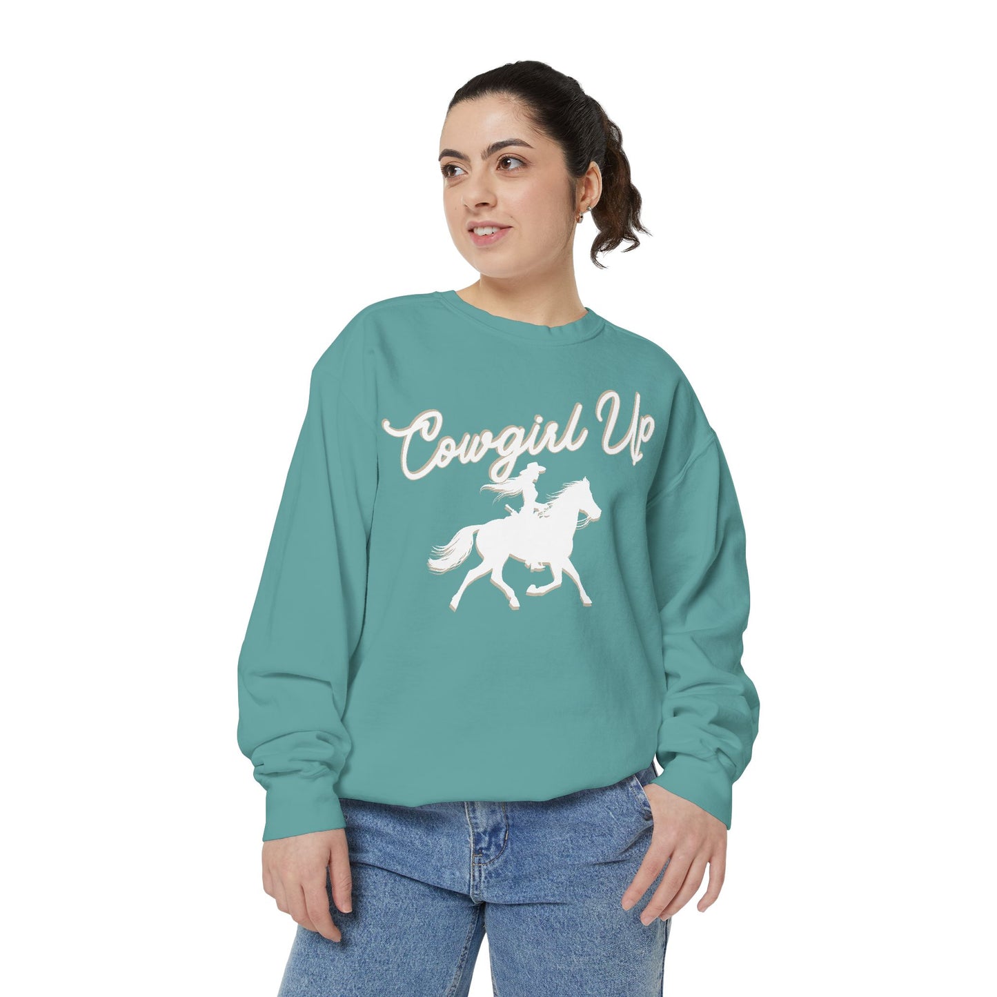 COWGIRL UP UNISEX Garment-Dyed Sweatshirt