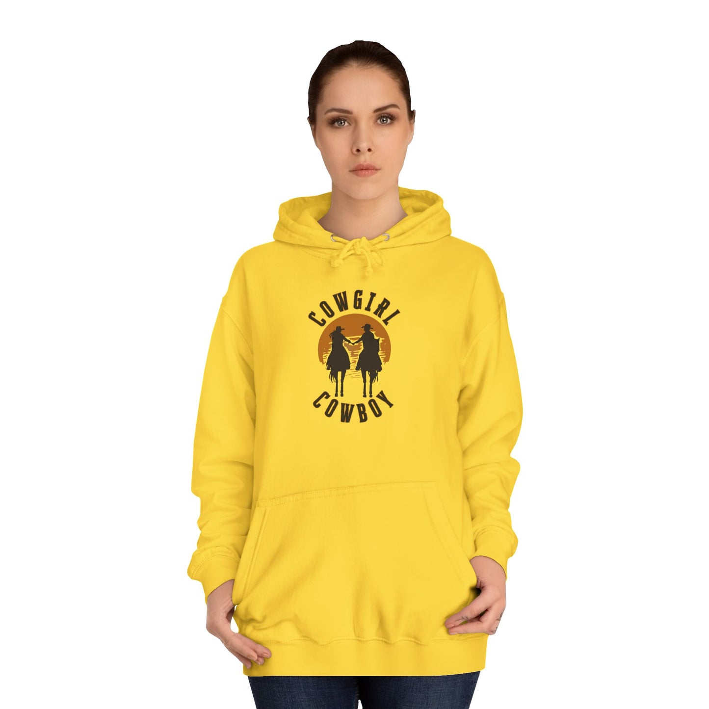 COWBOY AND COWGIRL UNISEX College Hoodie