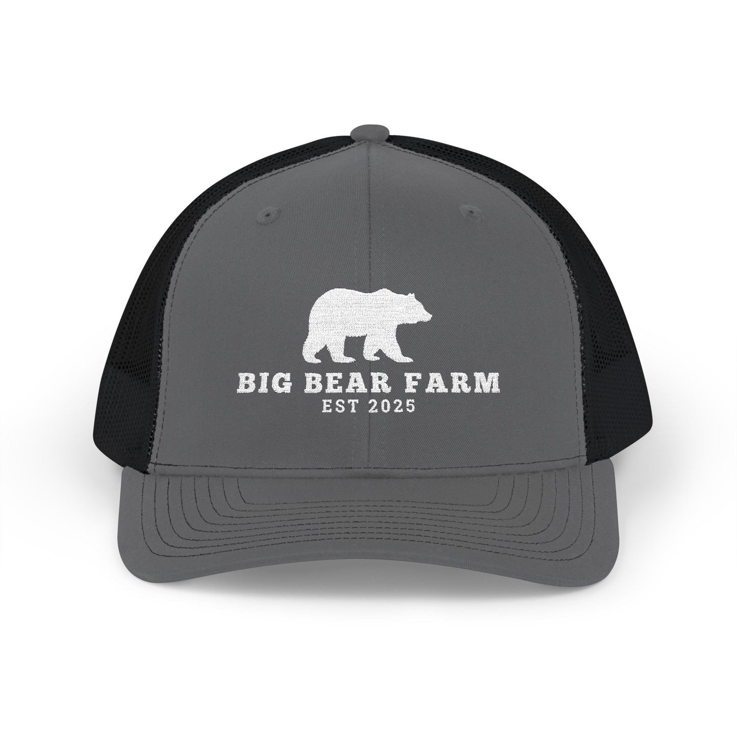 Big Bear Farm Trucker Cap - Embroidered Hat for Outdoor Lovers