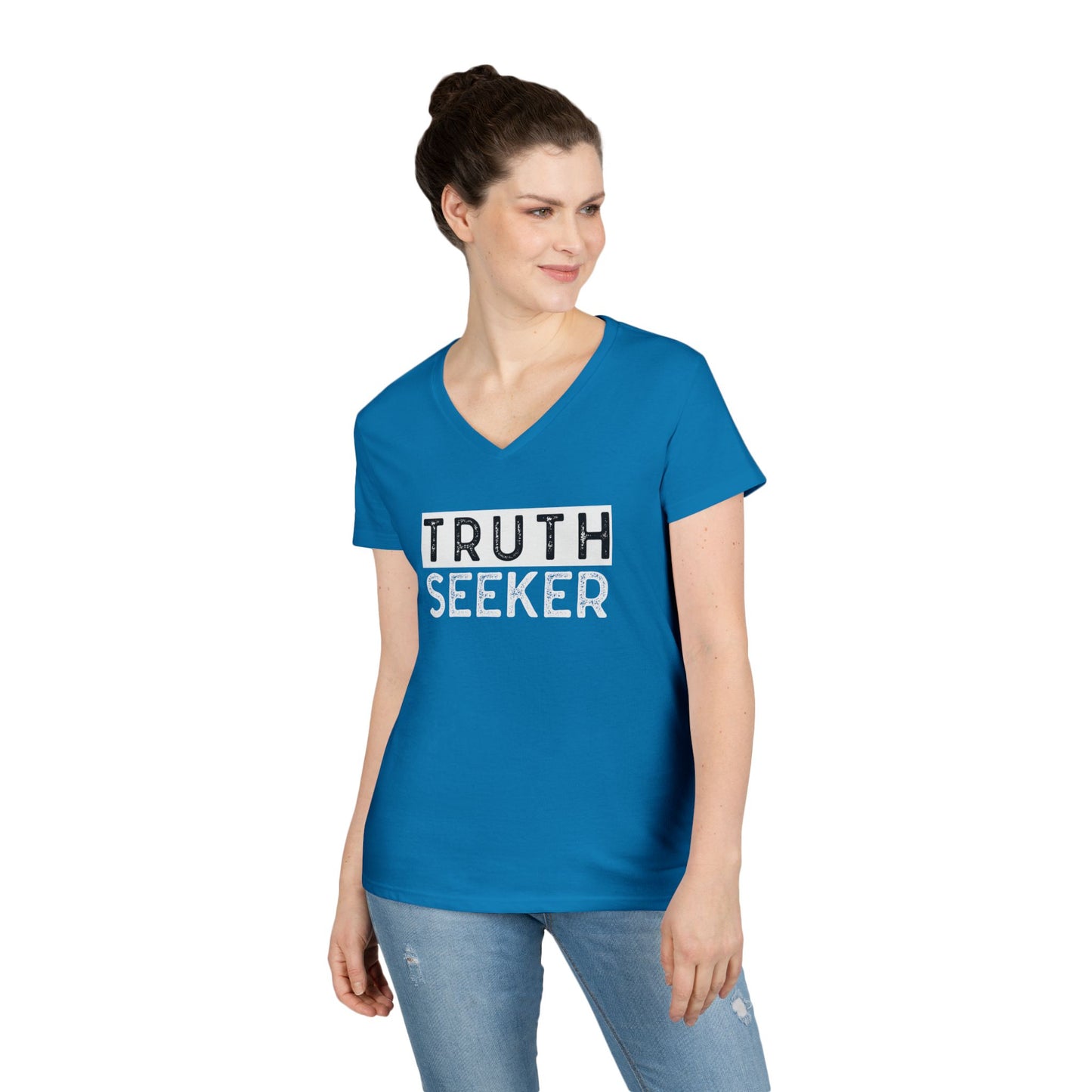 INSPIRED TRUTH SEEKER Ladies' V-Neck T-Shirt