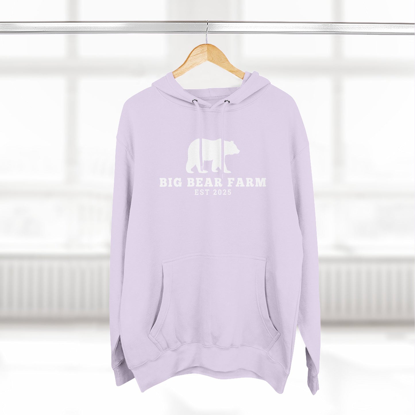 Fleece Hoodie - Big Bear Farm Love Land Design