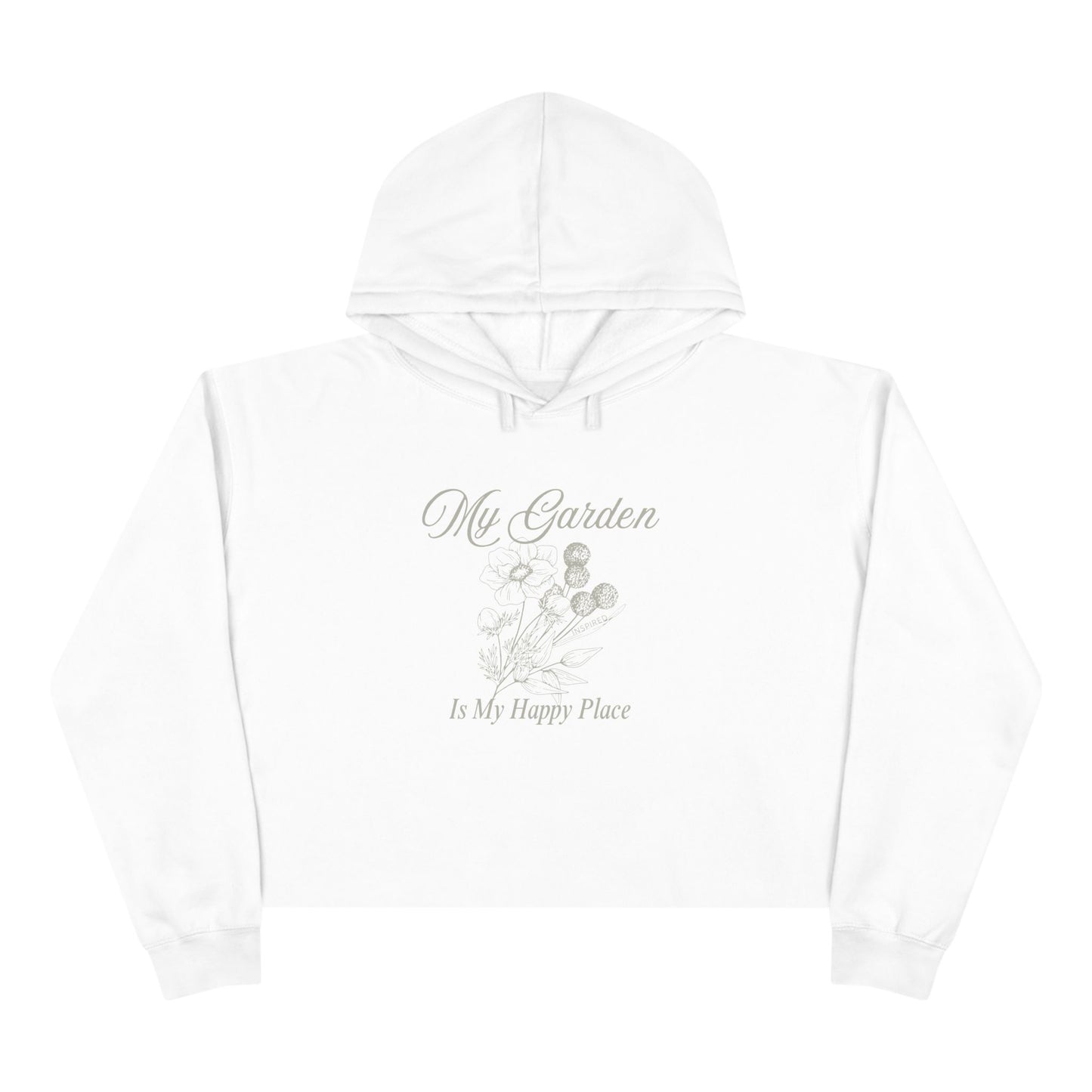 INSPIRED GARDEN M Crop Hoodie