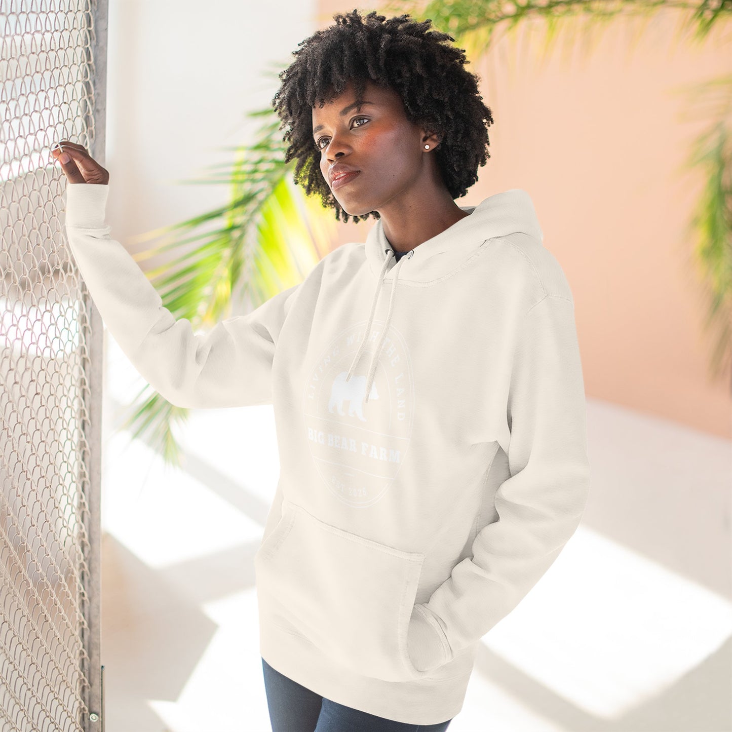 BIG BEAR FARM w Fleece Hoodie UNISEX