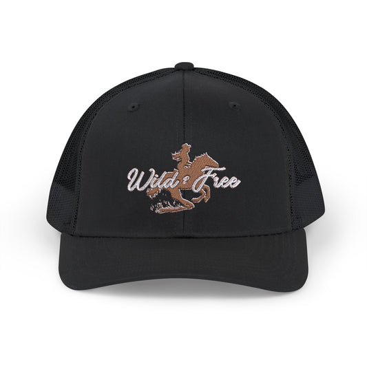 WILD AND FREE  Embroidered Snapback Trucker Cap