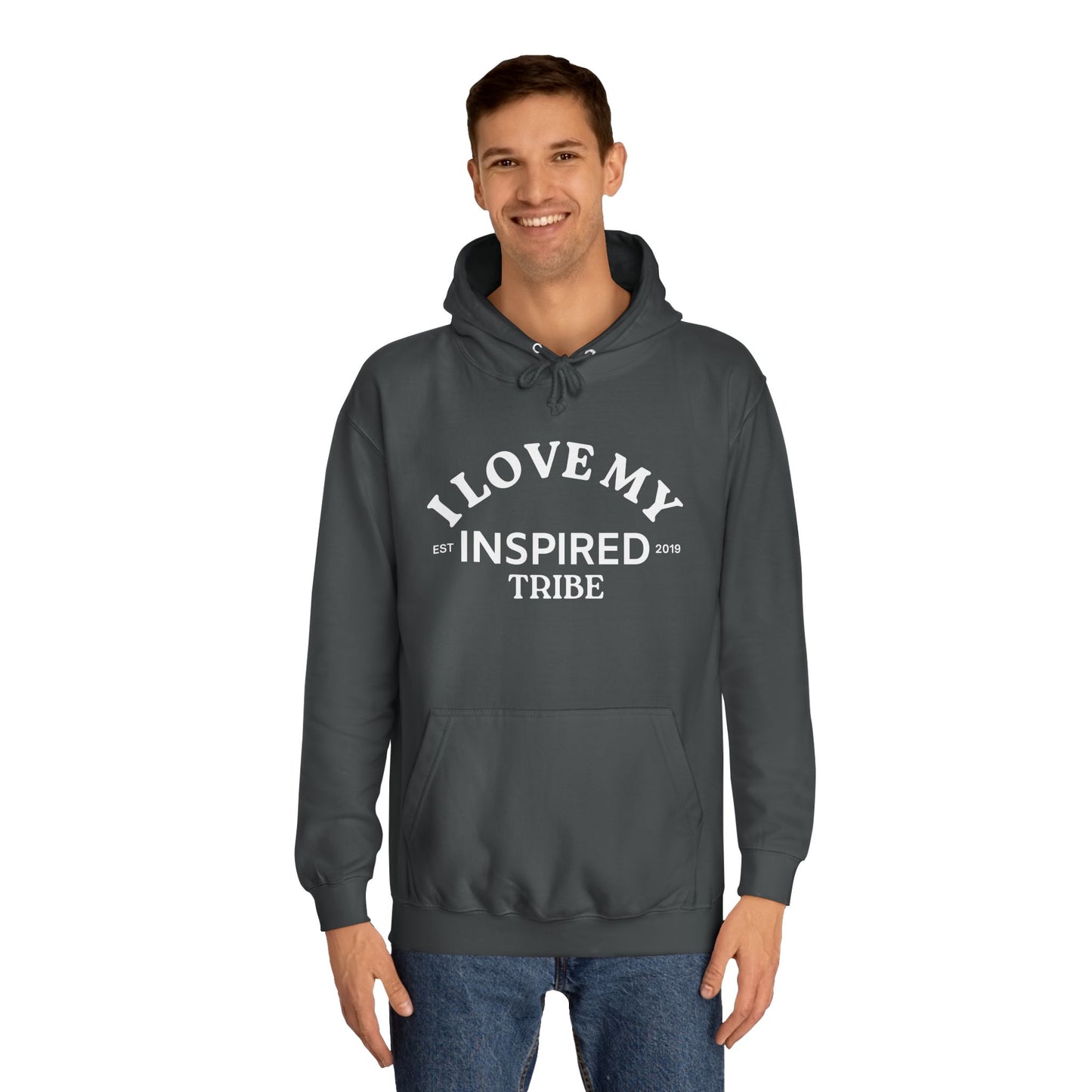 I LOVE MY INSPIRED TRIBE UNISEX College Hoodie