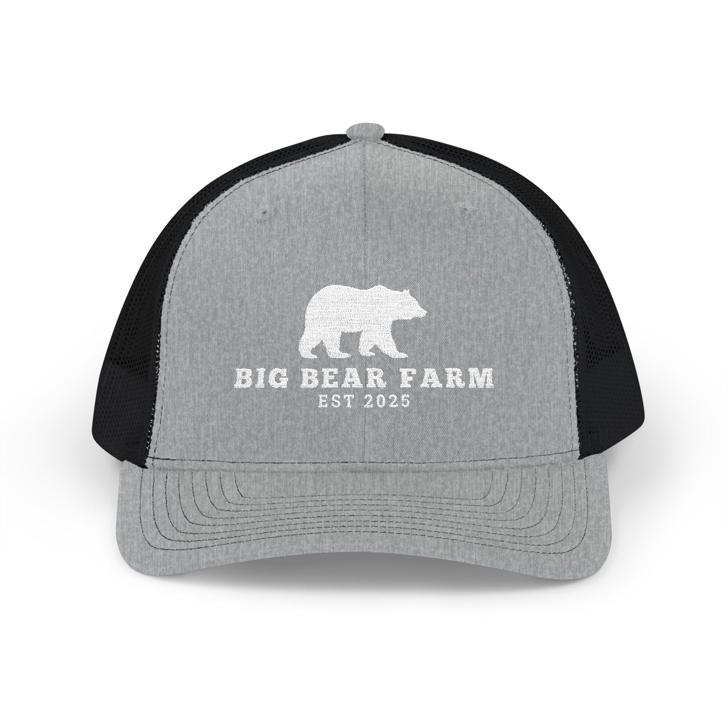 Big Bear Farm Trucker Cap - Embroidered Hat for Outdoor Lovers