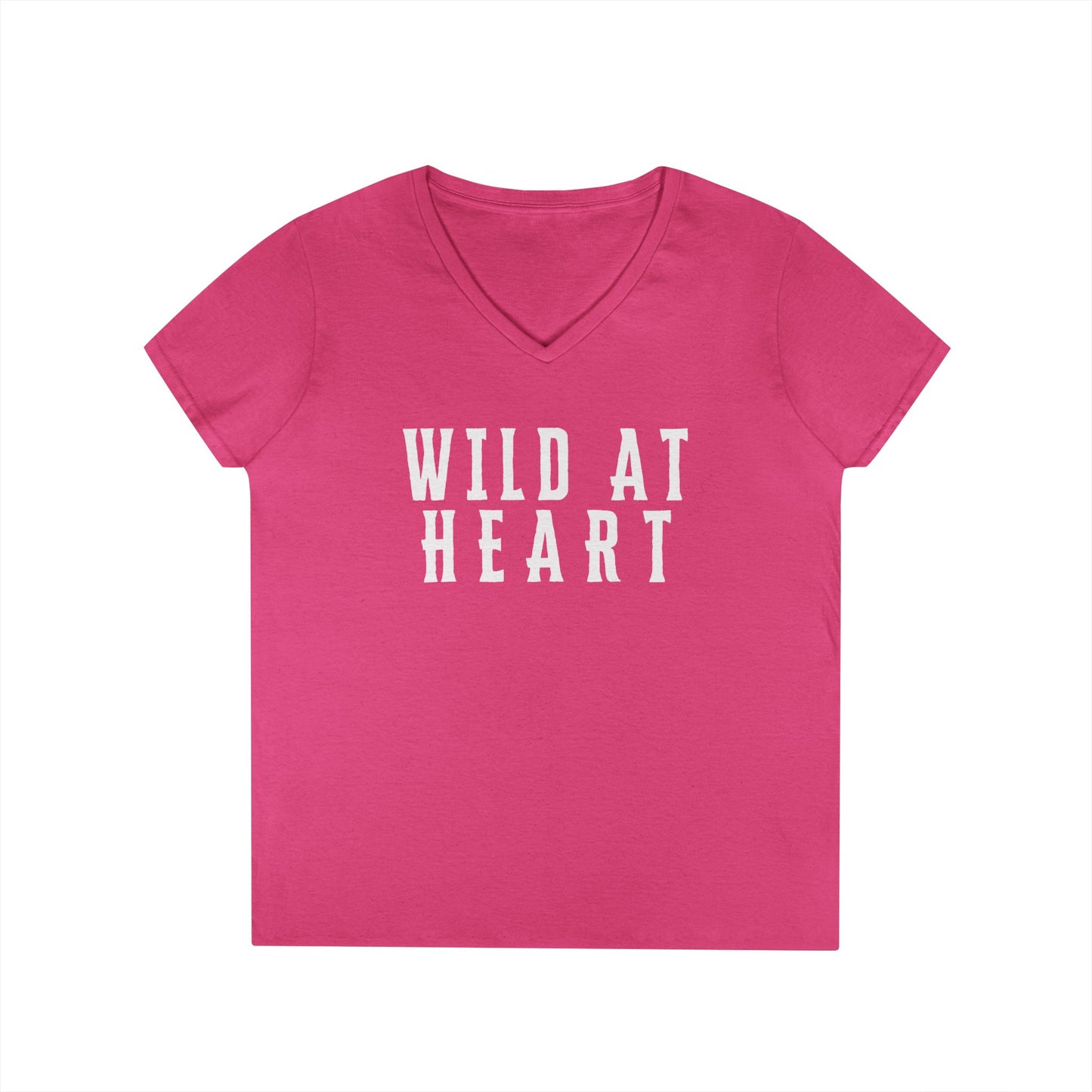 WILD AT HEART Ladies' V-Neck T-Shirt