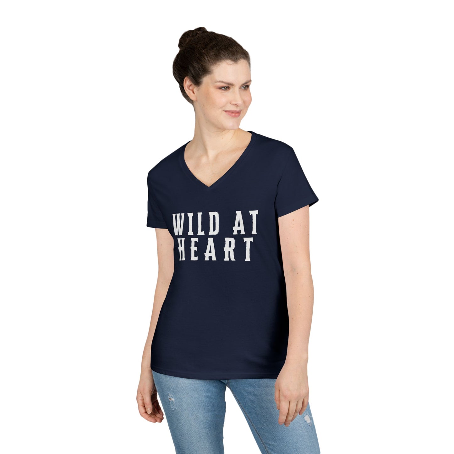 WILD AT HEART Ladies' V-Neck T-Shirt