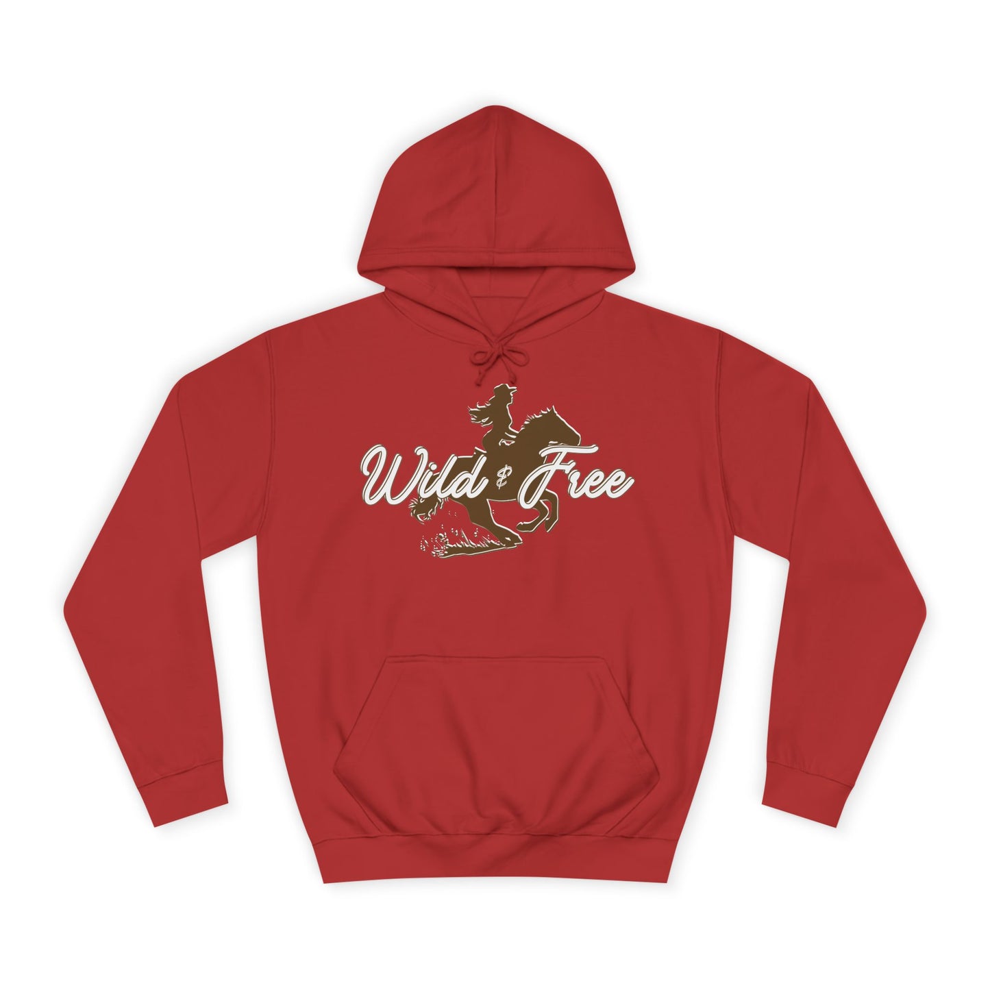 COWGIRL WILD AND FREE UNISEX College Hoodie