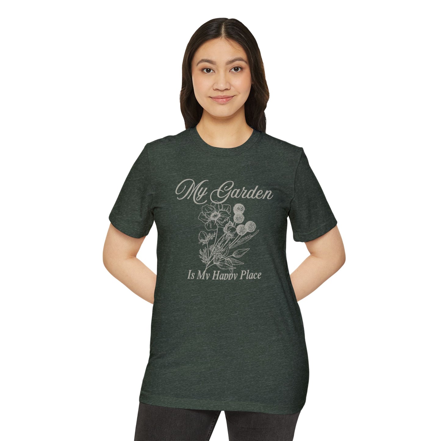 INSPIRED GARDEN M Unisex Recycled ORGANIC T-Shirt