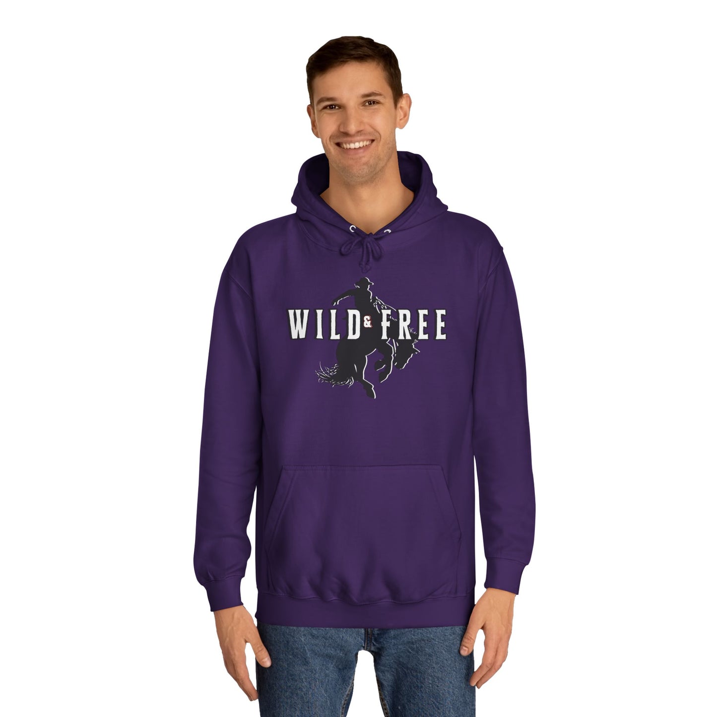 COWBOY WILD AND FREE B UNISEX College Hoodie