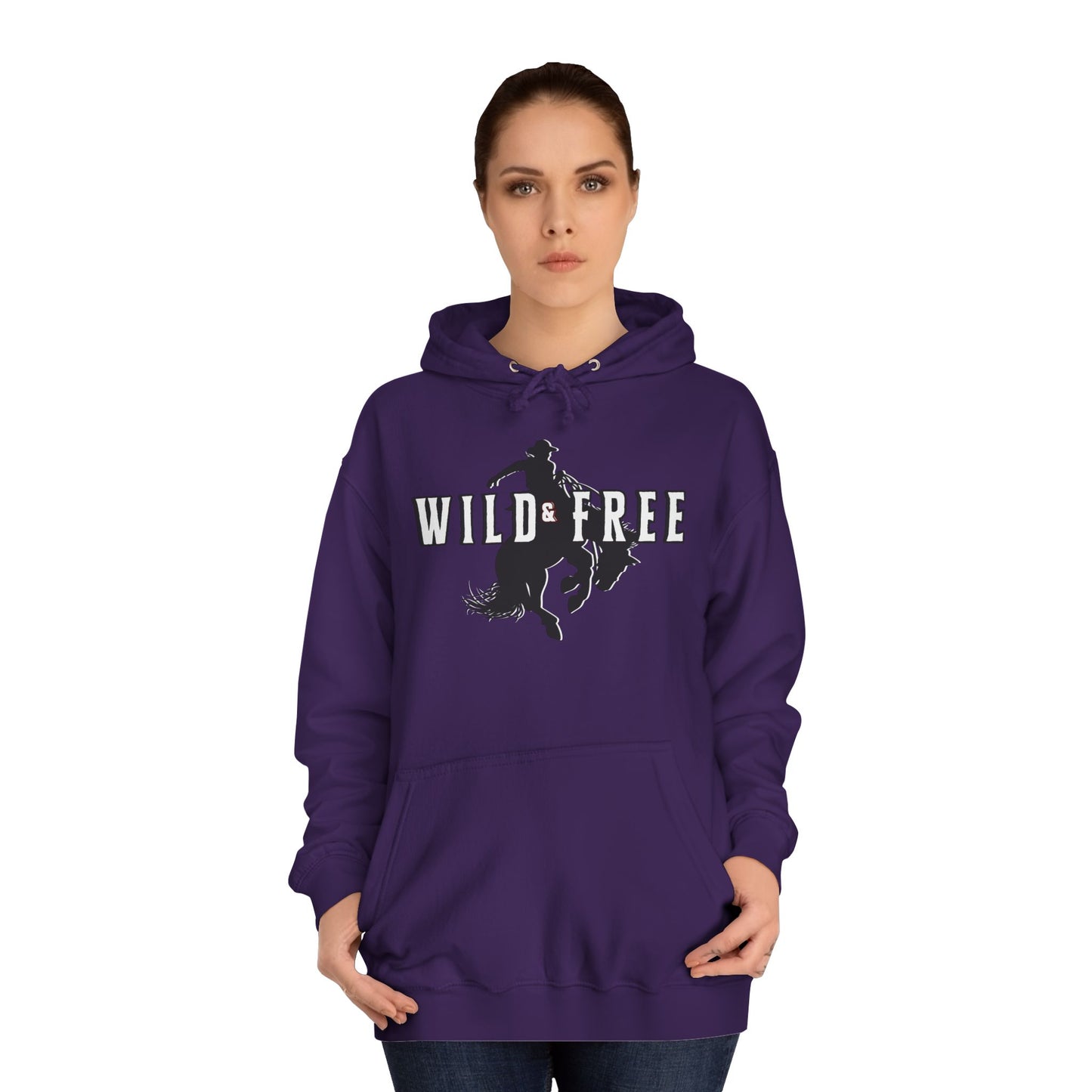 COWBOY WILD AND FREE B UNISEX College Hoodie