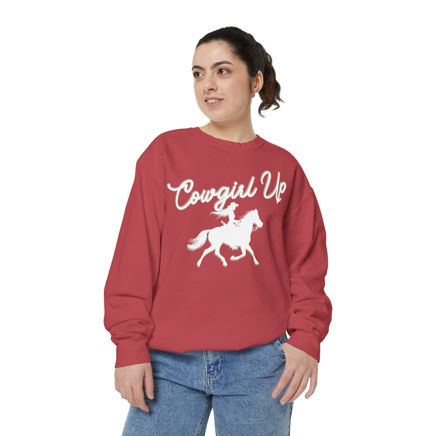 COWGIRL UP UNISEX Garment-Dyed Sweatshirt