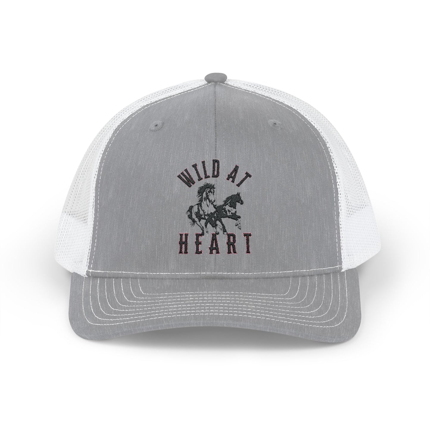 WILD AT HEART Embroidered Snapback Trucker Cap