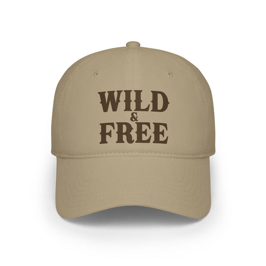 WILD AND FREE  B Low Profile Baseball Cap