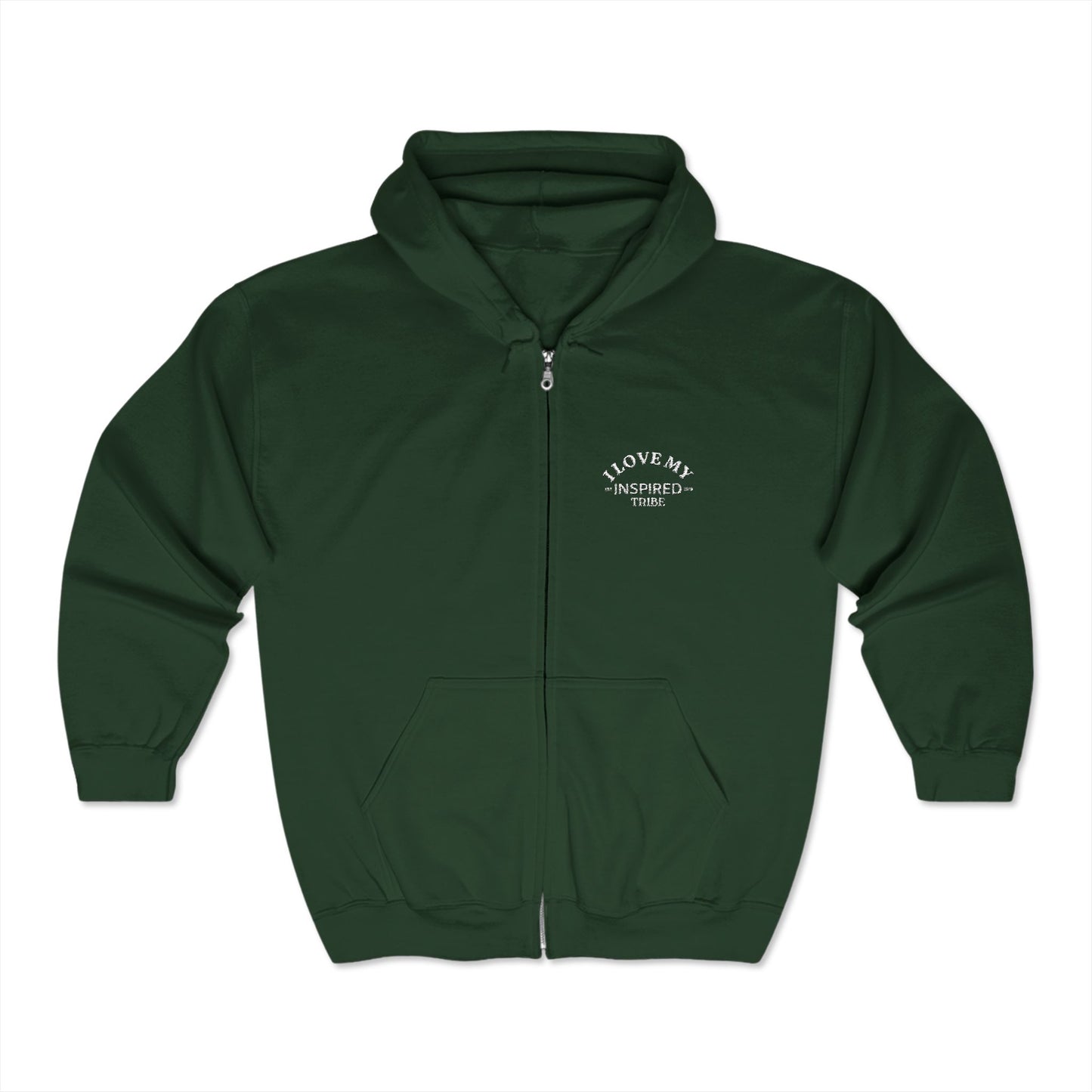 I LOVE MY INSPIRED TRIBE Unisex Heavy Blend™ Full Zip Hooded Sweatshirt