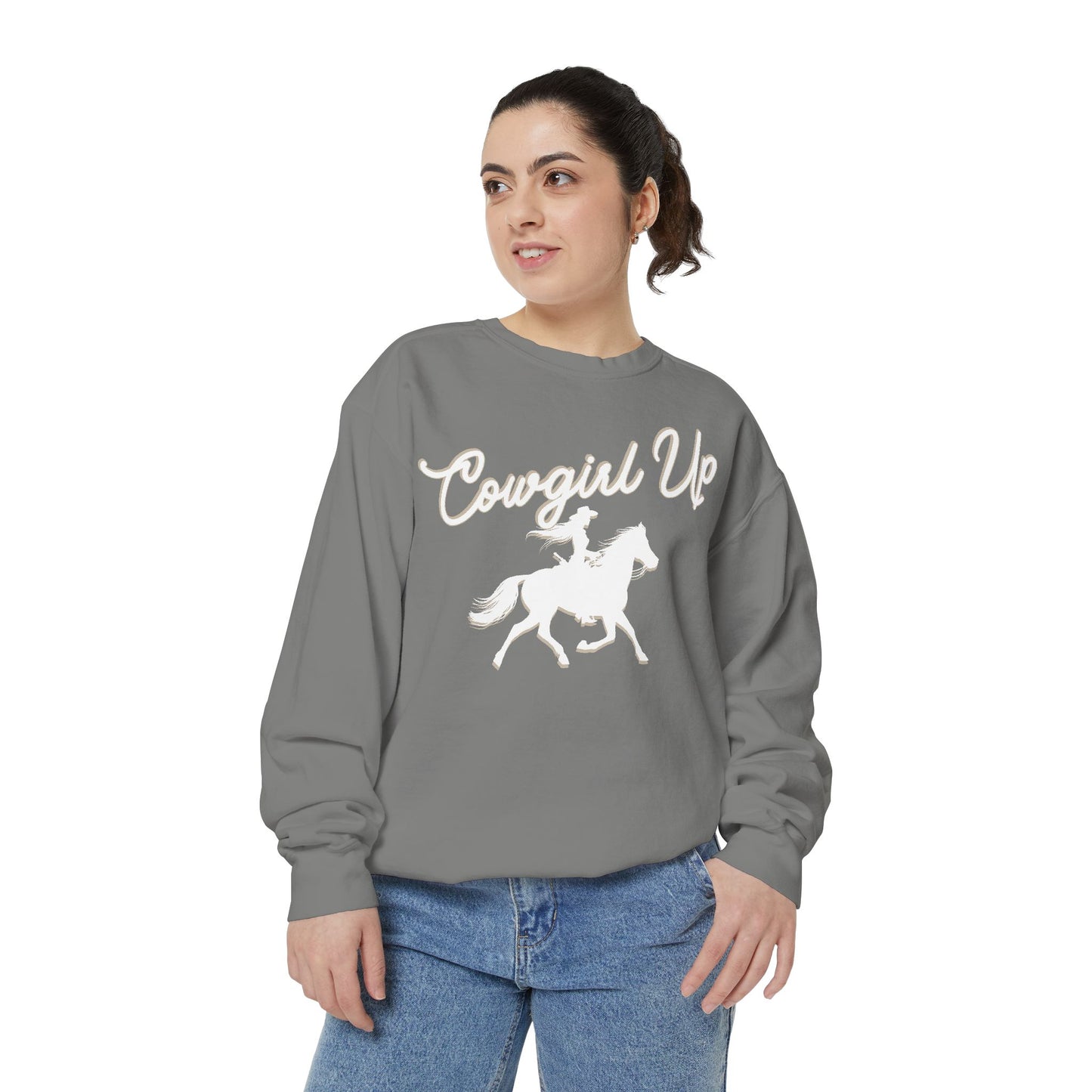 COWGIRL UP UNISEX Garment-Dyed Sweatshirt