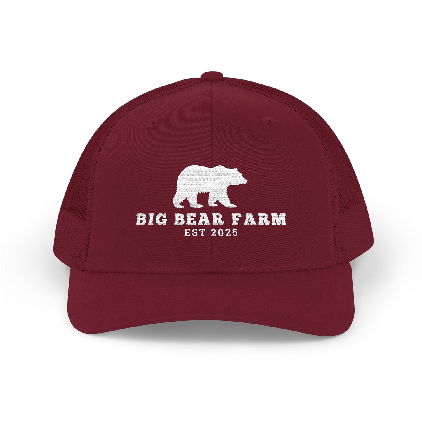 Big Bear Farm Trucker Cap - Embroidered Hat for Outdoor Lovers