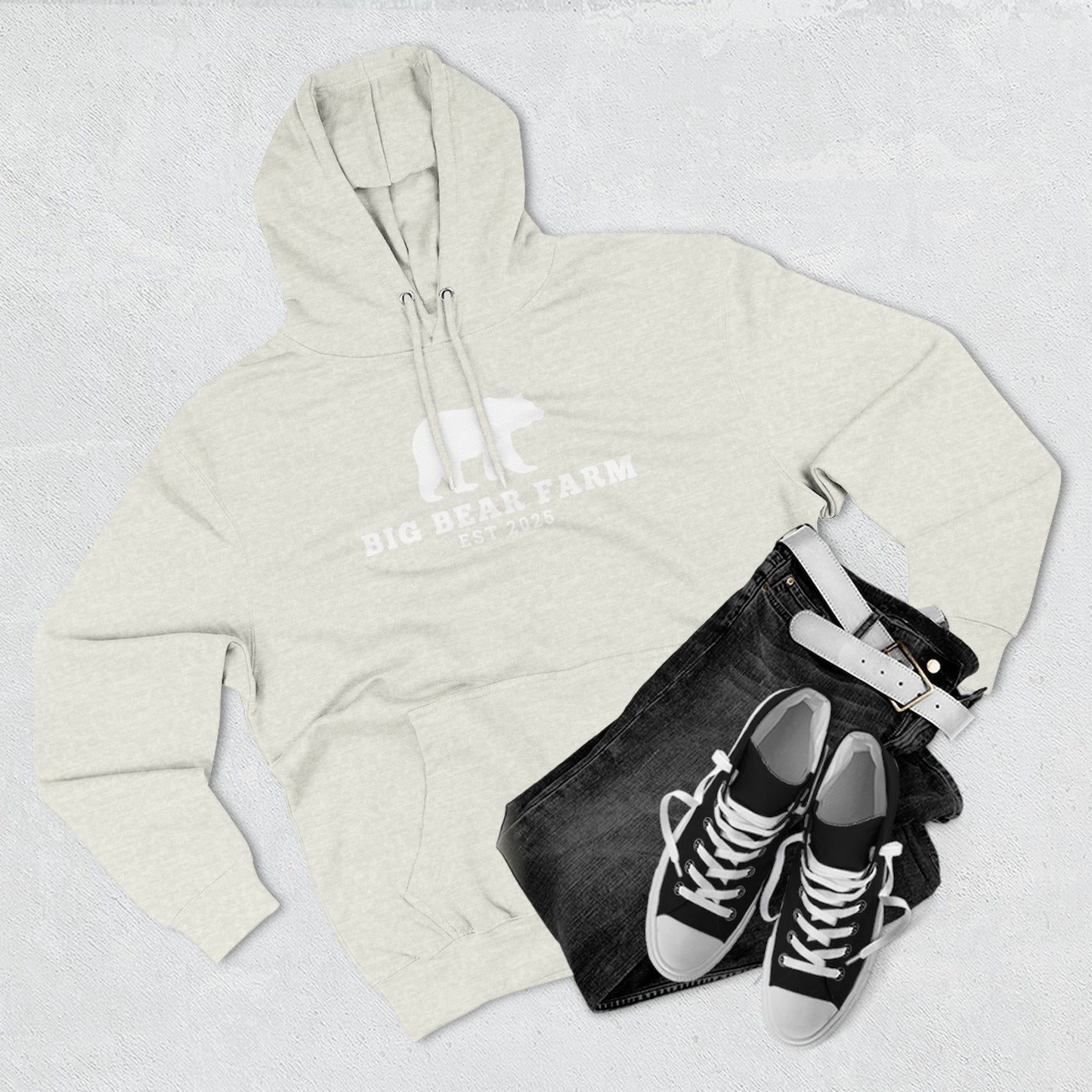 Fleece Hoodie - Big Bear Farm Love Land Design