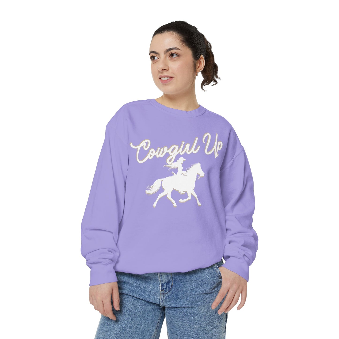 COWGIRL UP UNISEX Garment-Dyed Sweatshirt
