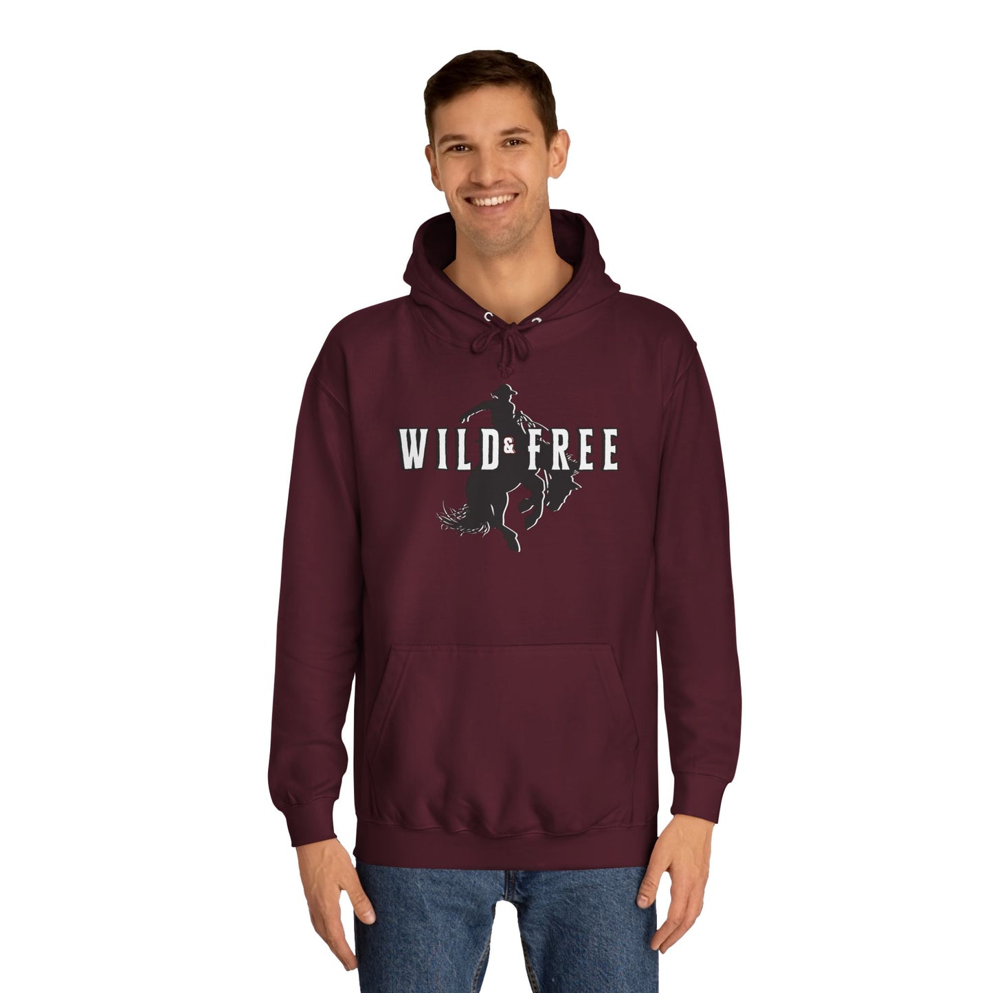 COWBOY WILD AND FREE B UNISEX College Hoodie