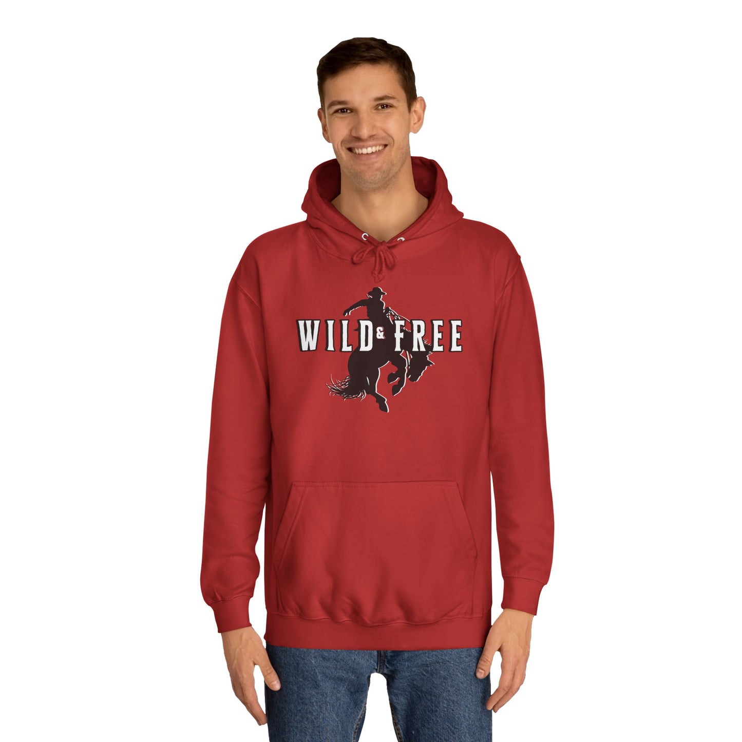 COWBOY WILD AND FREE B UNISEX College Hoodie