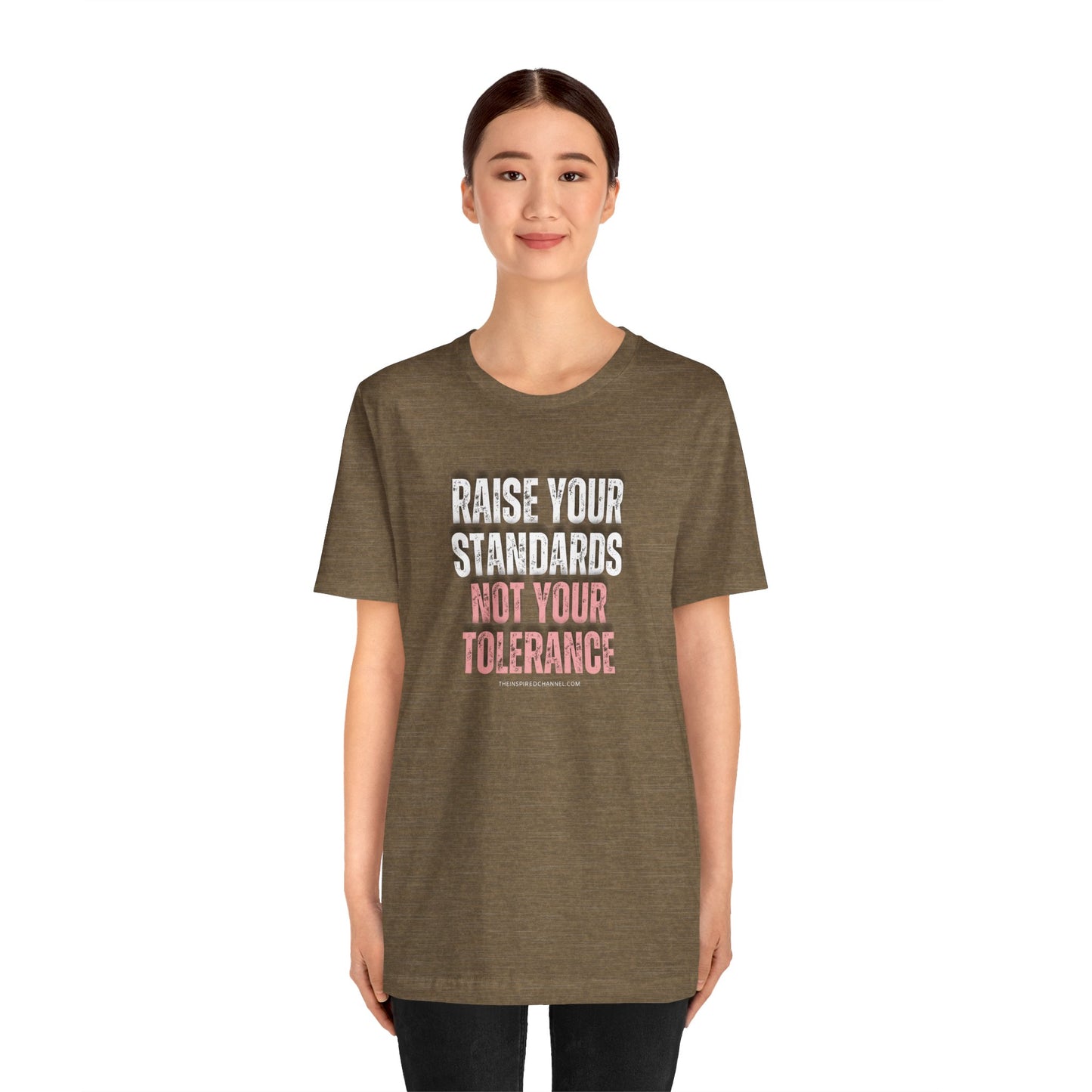 INSPIRED Women Raise Your Standards Jersey Short Sleeve Tee