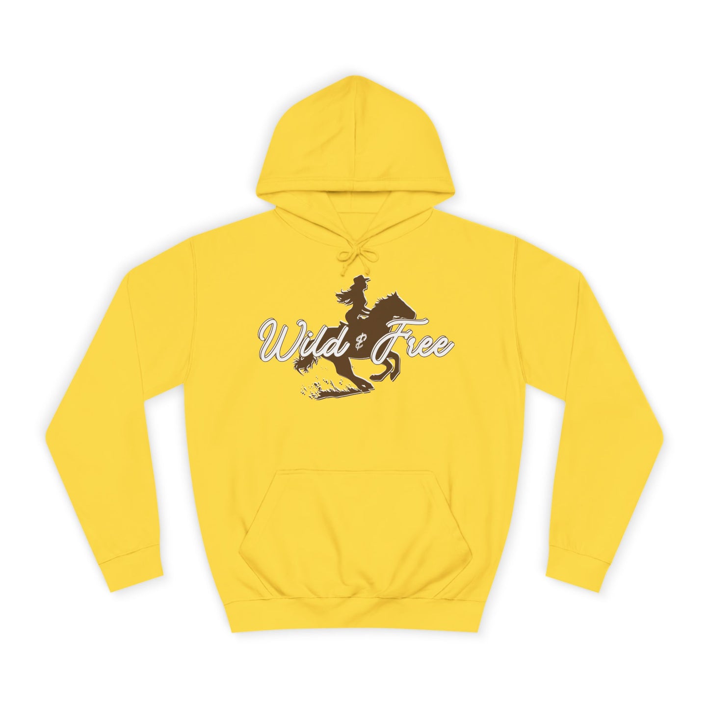 COWGIRL WILD AND FREE UNISEX College Hoodie