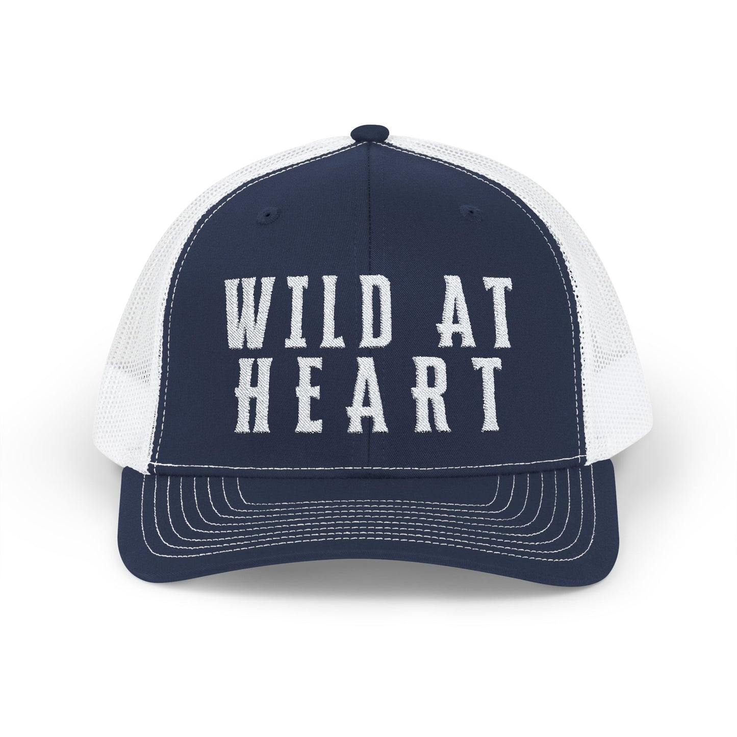 WILD AT HEART L O  Embroidered Snapback Trucker Cap