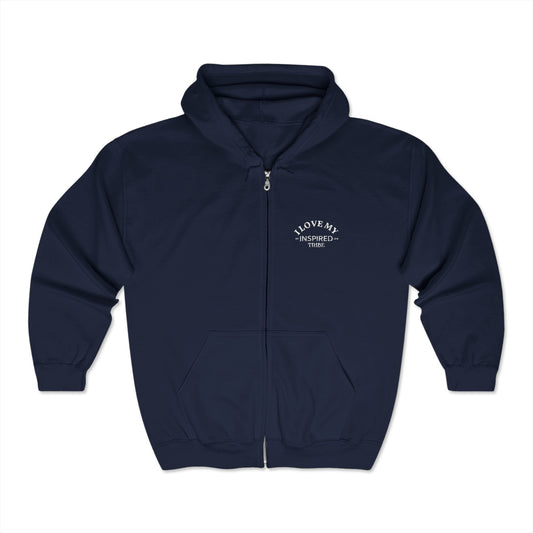 I LOVE MY INSPIRED TRIBE Unisex Heavy Blend™ Full Zip Hooded Sweatshirt