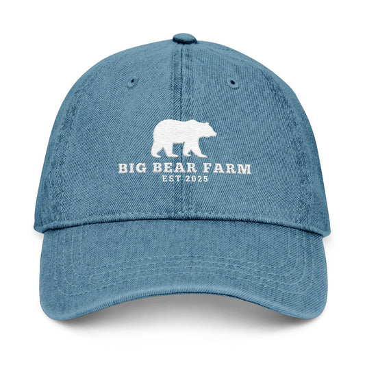 Big Bear Farm DENIM HAT - Stylish Embroidered Cap