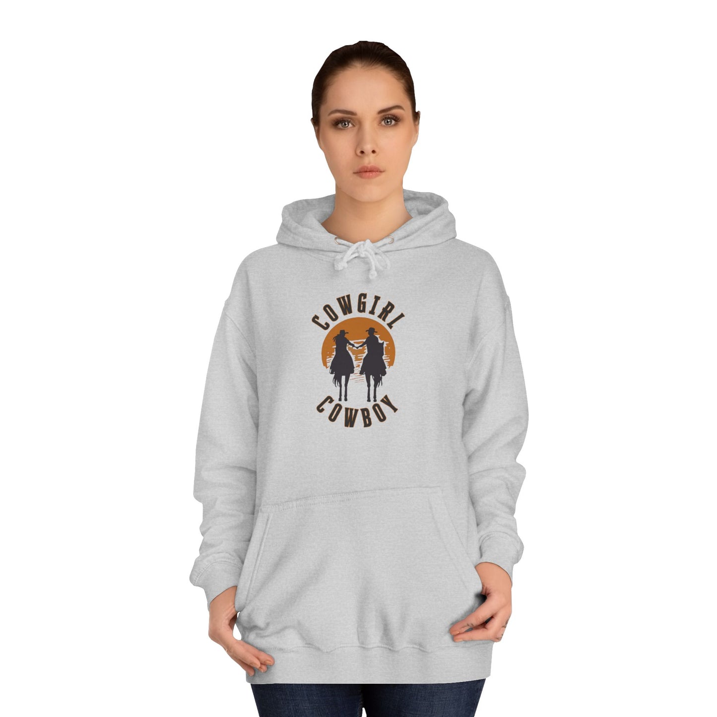 COWBOY AND COWGIRL UNISEX College Hoodie