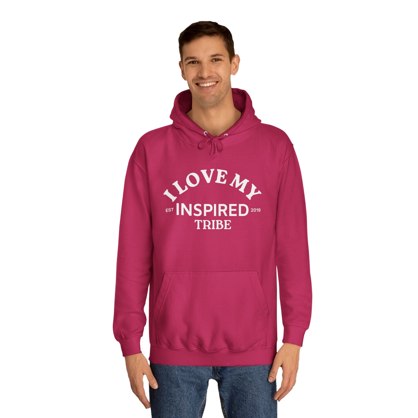 I LOVE MY INSPIRED TRIBE UNISEX College Hoodie