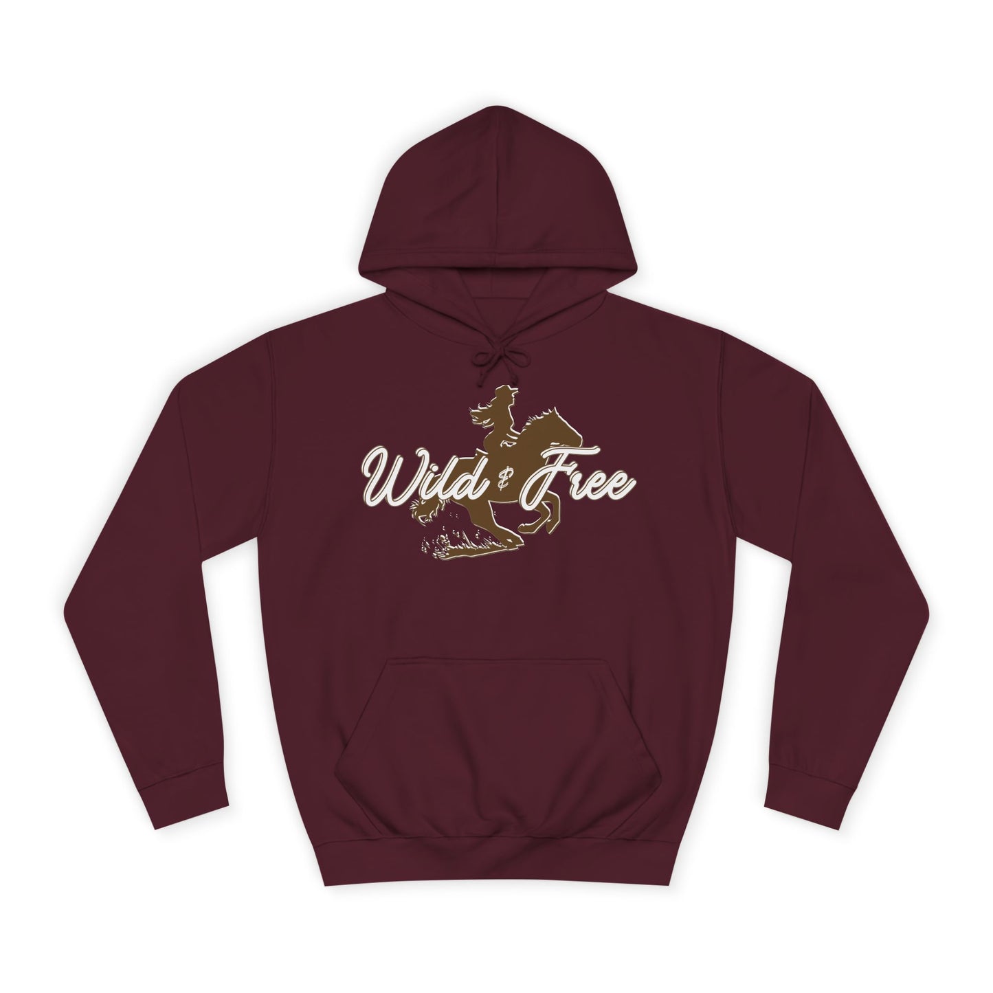 COWGIRL WILD AND FREE UNISEX College Hoodie