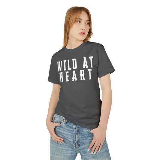 UNISEX WILD AT HEART Garment-Dyed Heavyweight Cotton Tee
