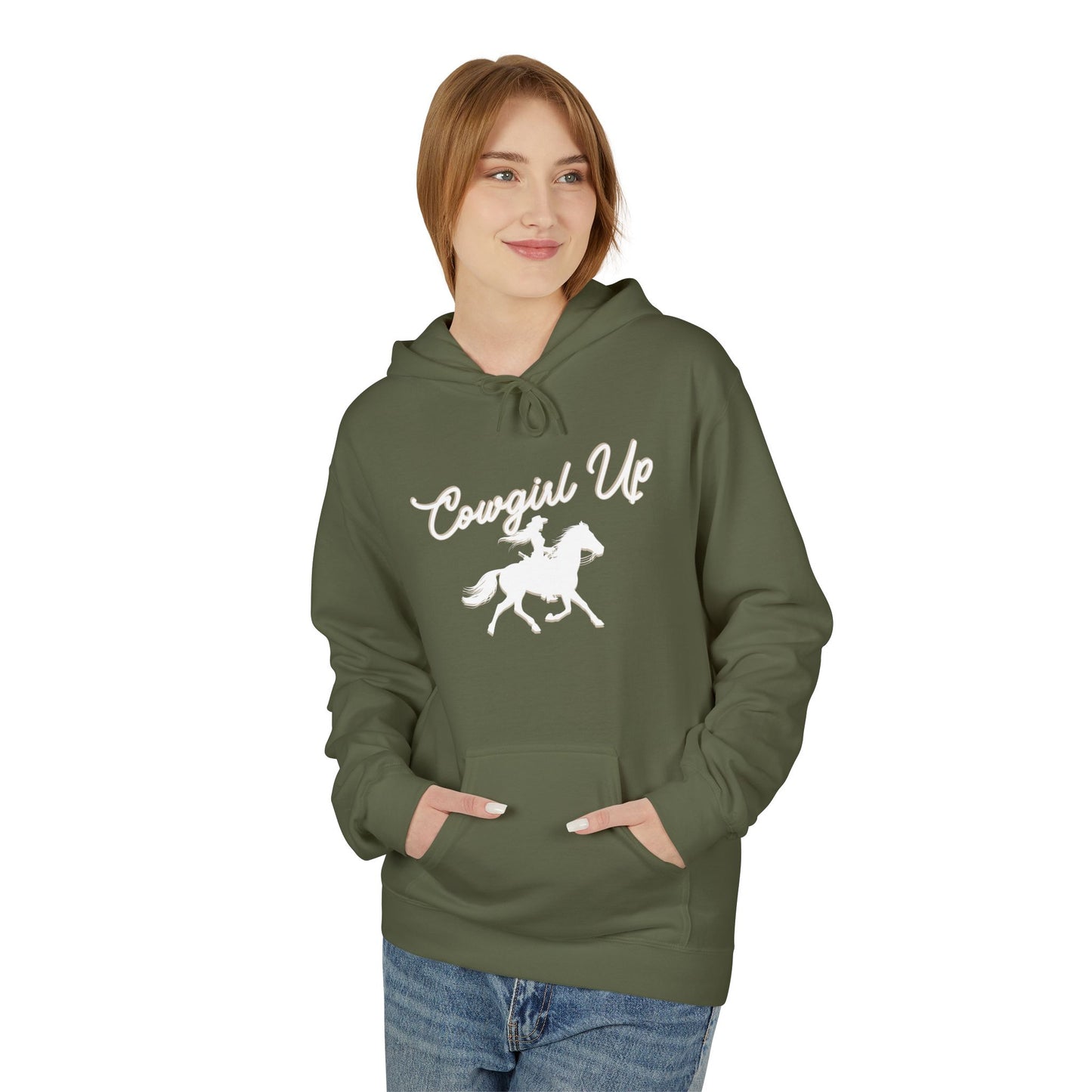 COWGIRL UP UNISEX Midweight Softstyle Fleece Hoodie